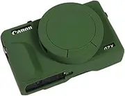 Silicone Gel Camera Case for Canon PowerShot G7x Mark iii Protective Rubber Soft Camera Cover Bag Green