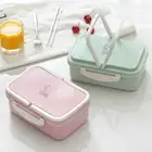 UK 3Compartments Lunch Box For Kids Adult Food Container Bento Storage Box QC