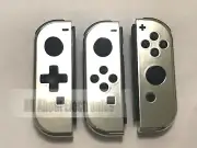 Nintendo Switch Custom Joy-Con Chrome Silver Joy Cons Controllers D-PAD OPTION