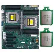 Supermicro H11DSI Motherboard Rev 2.0 + 2x AMD EPYC 7K62 CPU Processor Combos