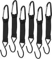 DECOMELODY Nylon Safety Buckles 6 Pack Outdoor Backpack Hook Climbing Carabiner Clip Fence Hook