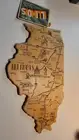 Totally Bamboo Destination Illinois State Shaped Serving and Cutting Board New