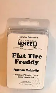 "Flat Tire Freddy" Fraction Match-Up Educational Card Game Fractions Grades 1-4