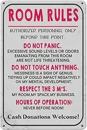 Room Rules Sign, Door Sign Aesthetic Wall Decor Room Rules, Funny Door Decor Wall Sign, Pink Room Decor Bedroom Sign, Teen Girls Boys Bedroom Decorations