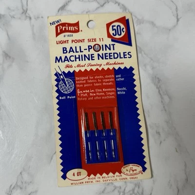 Prims Ball Point Machine Needle Size 11 original Packs A3