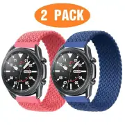 2－Pack For Samsung Galaxy Watch Active Fabric Nylon Loop Band Strap Elastic