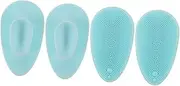 WOONEKY Gentle Facial Cleansing Brush Set 4pcs Silicone for Face Exfoliation Cleaning