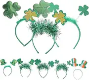 [Ipetboom] 8pcs Irish Festival Headbands St. Patrick Day Headband Headband St Patrick Headband Holiday Hairband St. Patrick Headpiece St. Patrick Hair Accessory Clovers Hairband