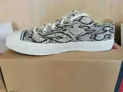 Sz 11.5 Men's Pro Keds Royal Lo Snakeskin RipStop Cream/Blk Shoes Snake PK63828
