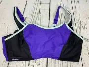 Womens Full Figure Adjustable Sports Bra 46DD Purple