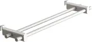 Radiator Towel Rail 19.7'' Heat-Resistant Towel Rail Hanger with Double Panel Safe White Radiator Clothes Drying Rack for Towels Clothes Toys-