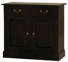 Small Timber Buffet Dark Chocolate Brown W100 2 Doors 2 Drawers, Sideboard