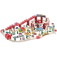 在飛比找博客來優惠-【Mentari 木製玩具】迷你都市高架火車組(兒童軌道)