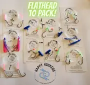 Happy Hookers - Flathead Snapper 10 PACK Pre Tied Fishing Rigs - Gamakatsu