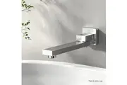 Cefito Bathroom Mixer Spout Wall Bath Tap Square Swivel Bathtub Chrome