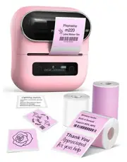 M220 Label Maker, 3.14 Inch Bluetooth Thermal Label Printer, Compatible with