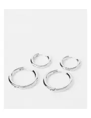 [Piper] Click Hoop 2pk in Silver