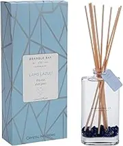 1x Lapis Lazuli Crystal Infusions Scented Reed Diffuser - 150ml - Essential Oil Home Bathroom Fragrance Aroma Sticks Glass Bottle Set - by Bramble Bay