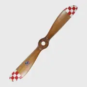 WWI Wood Propeller Consolidated Aircraft Red Checkered Flag 39" Aviation Decor