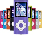 MYMAHDI - Digital, Compact and Portable MP3 / MP4 Player (Max Support 64 GB) with Photo Viewer, E-Book Reader and Voice Recorder and FM Radio Video Movie in Purple