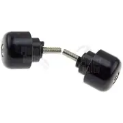 Black Handle Bar End CNC Plain For Honda CBR RR CB VFR Cap Weight Slider 6mm