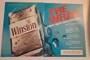 Winston Lights Cigarettes The Wrap Print Ad 1991 16x11 Vintage