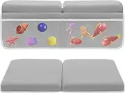 bigjvbfv Comfortable Bath Kneeler Set Foldable Non Slip Bath Elbow Pad with Toys Organizer for Baby Bathing Time