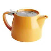 FORLIFE - Stump Yellow Teapot with infuser - Ceramic teapot 13.52oz / 400ml
