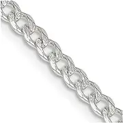 [JewelryWeb] 925 Sterling Silver Solid Polished Engravable 4mm Pave Curb Chain Bracelet Lobster Claw Jewelry Gifts for Women - Length Options: 18 20