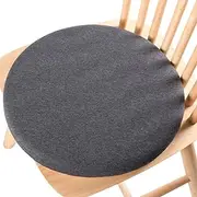 Seat Cushion Chair Pad, Round Non-Slip Comfortable Floor Soft Chair Mat Office Bedroom Living Room Kitchen Chair Cushions (Dark Gray)