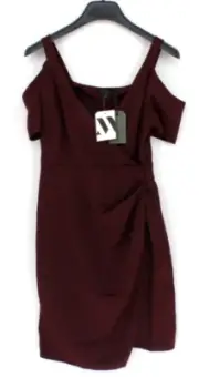 All Saints: Cadia Dress Maroon US Size 6