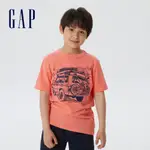 GAP 男童裝 純棉童趣印花短袖T恤-橘粉色(593625)