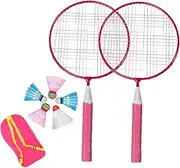 Didiseaon 1 Set Badminton Set Durable Rackets Shuttlecocks with Backpack for Play Enhances Parent Interaction Coordination Skills