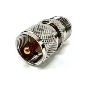 GIZWIZ RF Coax Adapter UHF PL-259 Male to N Female Jack 2pcs