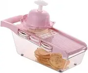 Household Pink Multifunctional Vegetable Chopper Convenient Slicer Salad Dicer Shredder Vegetable Chopper-Pink