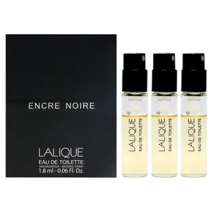 LALIQUE 萊儷 Encre Noire 黑澤男性淡香水 1.8ml 針管 *3入組