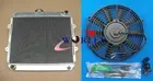 3 core aluminum radiator + fan for TOYOTA HILUX RN85 RN90 22R 2.0L Petrol manual