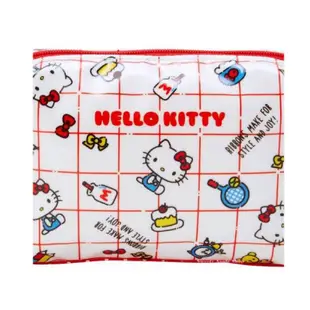 三麗鷗【 SAS日本限定 】HELLO KITTY 凱蒂貓 格紋可愛生活版 收納袋 / 化妝袋 / 化妝包