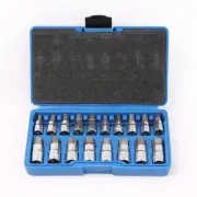 32PCS SAE And Metric Master Hex Bit Socket Set Standard Allen 1/4" 3/8" 1/2" Dr