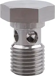 M14x1.5 Metric Stainless Steel 4 Holes Banjo Bolt Brake Fitting Adapter 22mm Long