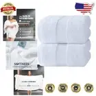 Ultra-Soft 700 GSM Cotton Bath Towels | Lint-Free 35x70 Inch White Duo