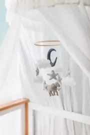 Baby Cot Mobile - Elephant Safari Nursery Mobile - Nursery Decor