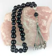 Tasbih Worry Beads Komboloi Black Agate 10 - 12MM