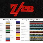 ACC 1967-1969 Chevrolet Camaro Z28 Custom Logo 4pc Loop Floor Mats (for: Chevrolet)