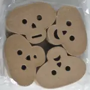 Lot of 4 Skull Shape BOX 4" x 3" - Paper Mache - Ready to Paint