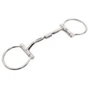 BE Bar H Equine Small Port D Ring Bit W/ Roller Bit Stainless Steel