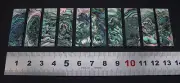 5pcs Green Abalone Heart Inlay Blank Rectangle 35x11.5x1mm, Bass Bow Slide