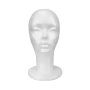 11.4-Inch Styrofoam Mannequin Head (1 Pack) - White Foam Wig Stand for Wigs, ...