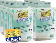 [Scrub Daddy] Soap Daddy - Dual-Sided Liquid Dish Soap Dispenser for Kitchen Sink + Bathroom Cleanup - Refillable + Easy to Use Countertop Essential - Use with Dish or Hand Soap - 1 Count (6 Pack)