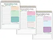 LABUBU 3 Pack Teacher Notepad - Teacher To Do List Notepad, Spiral Checklist Notebook Organizer for Teachers Notes Task Appointment, Teacher Appreciation Gifts, 5.8'' x 8.3''